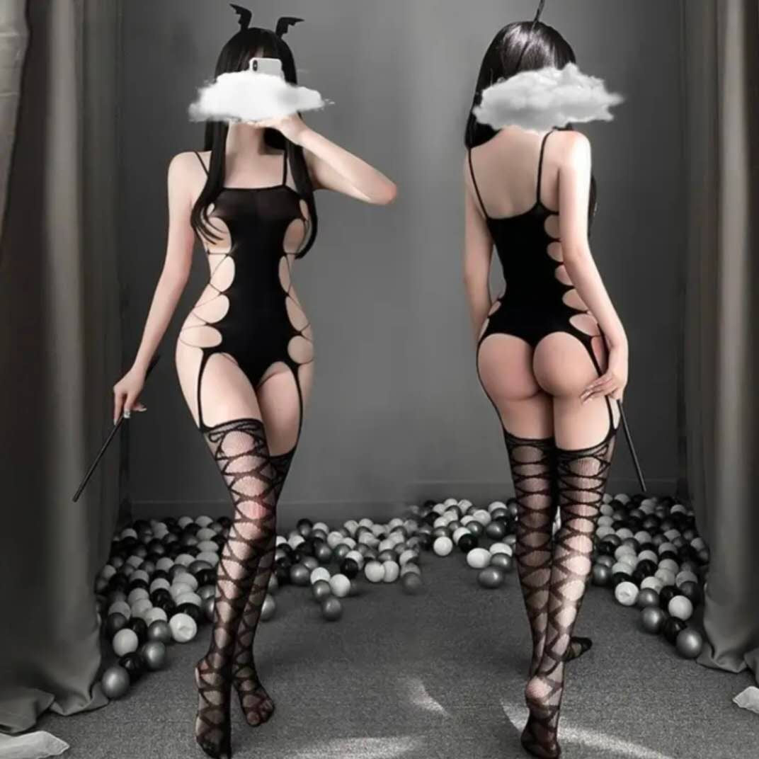 Black Sexy Crothless Bodystockings